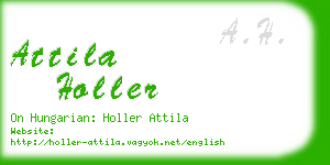 attila holler business card